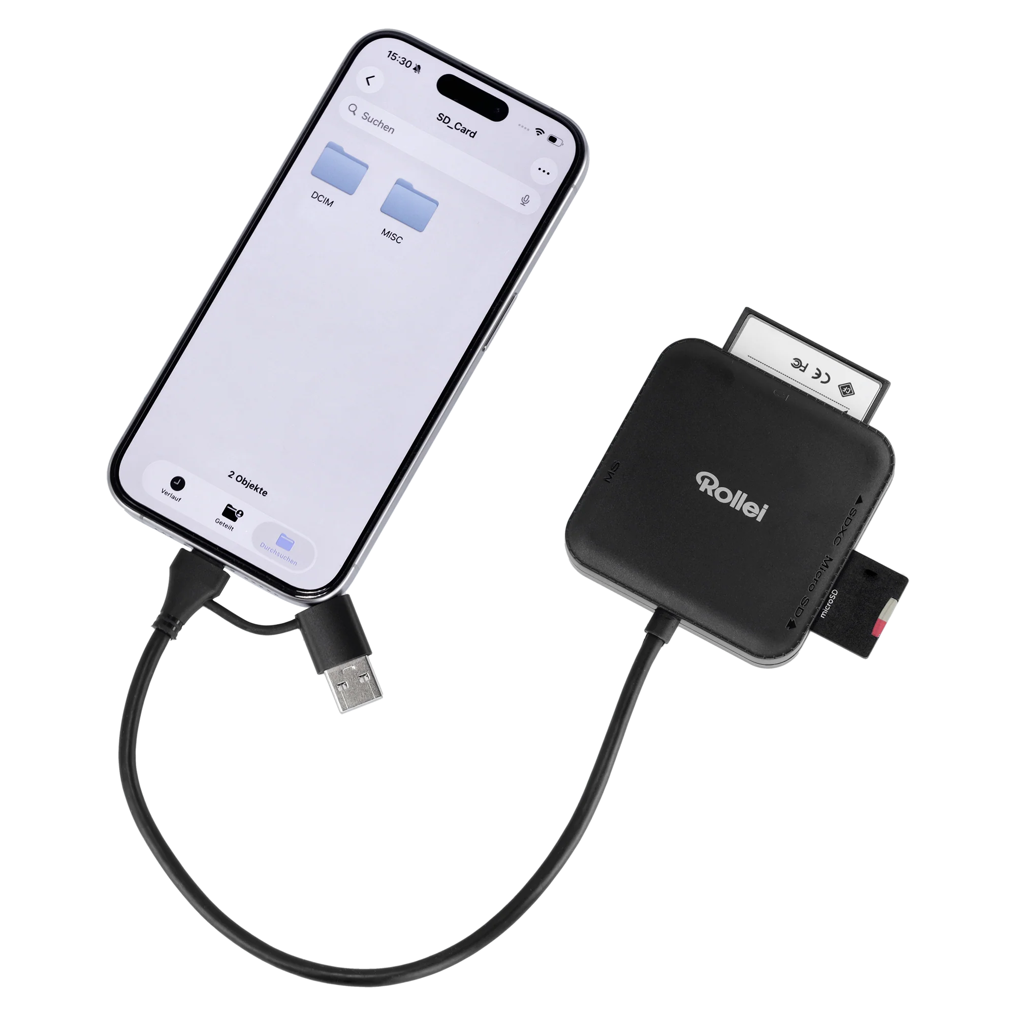 Bundle 4-in-1 Kartenlesegerät + Case | SD, CF, MS & microSD - Image 10