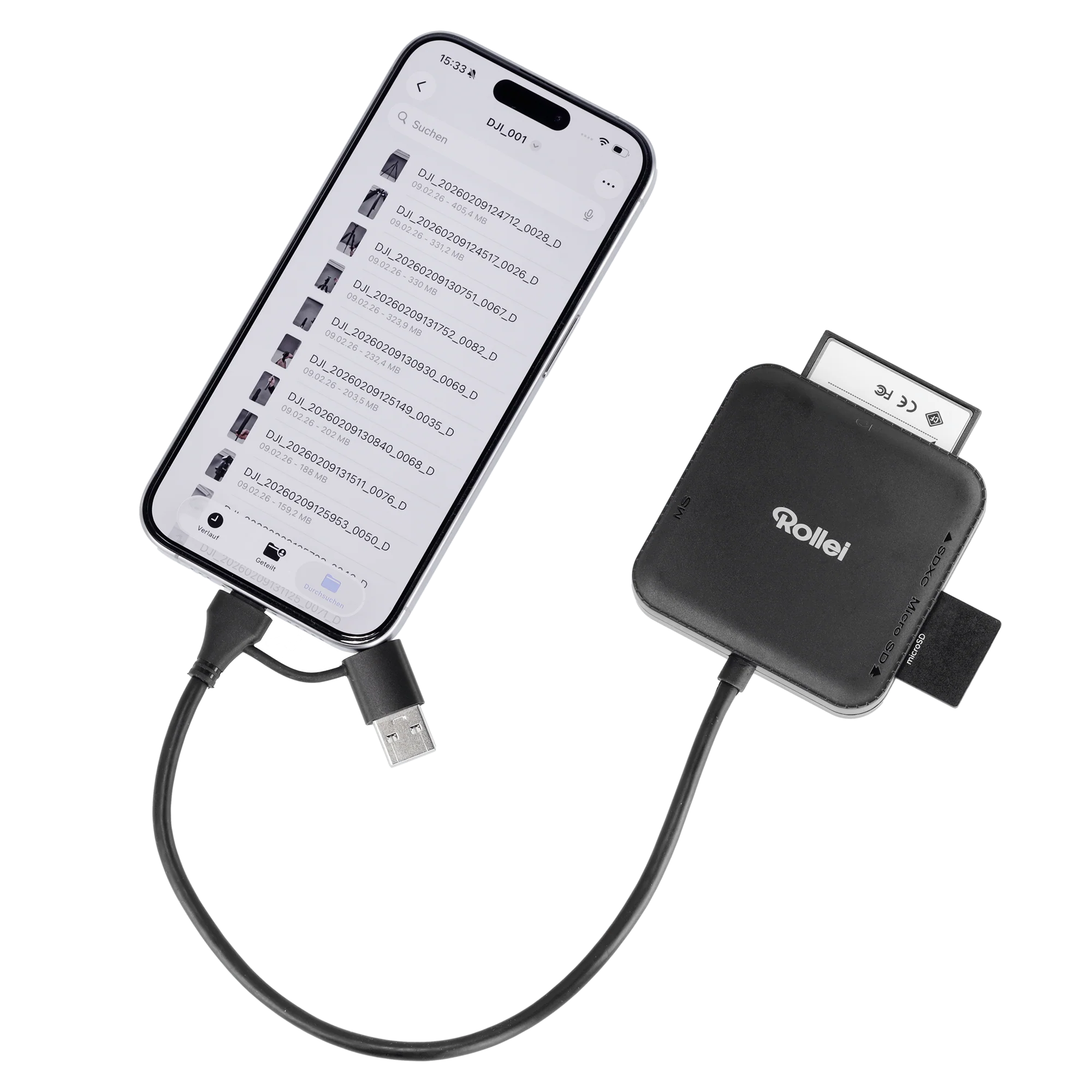 Bundle 4-in-1 Kartenlesegerät + Case | SD, CF, MS & microSD - Image 12