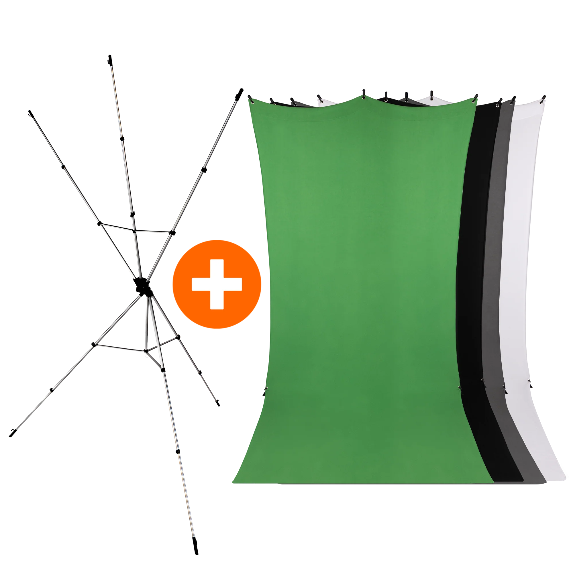 Bundle X-Drop Hintergrund-System + Hintergrund 3,0 x 1,5 m