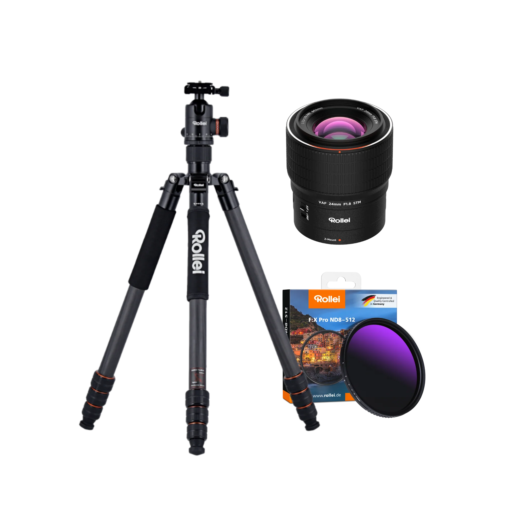 Fotografie Starter Bundle | C6i Carbon Stativ + Rollei Objektiv + ND-Filter - Image 3