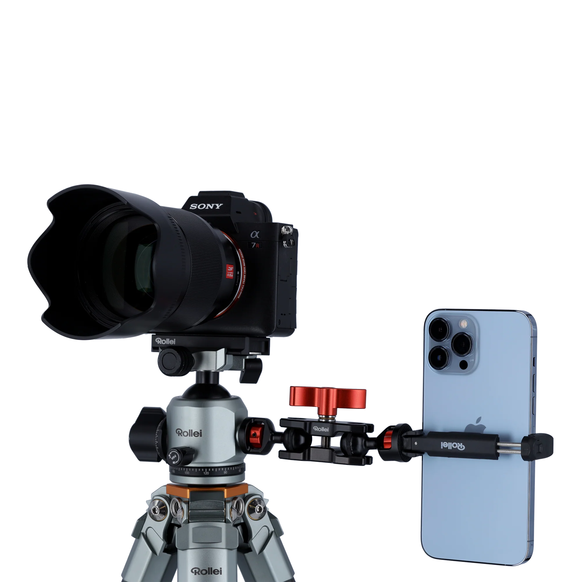 Smartphone-Halterung für Stativ-Mittelsäule | Breiter Klemmbereich 6,5-8,5 cm - Image 4