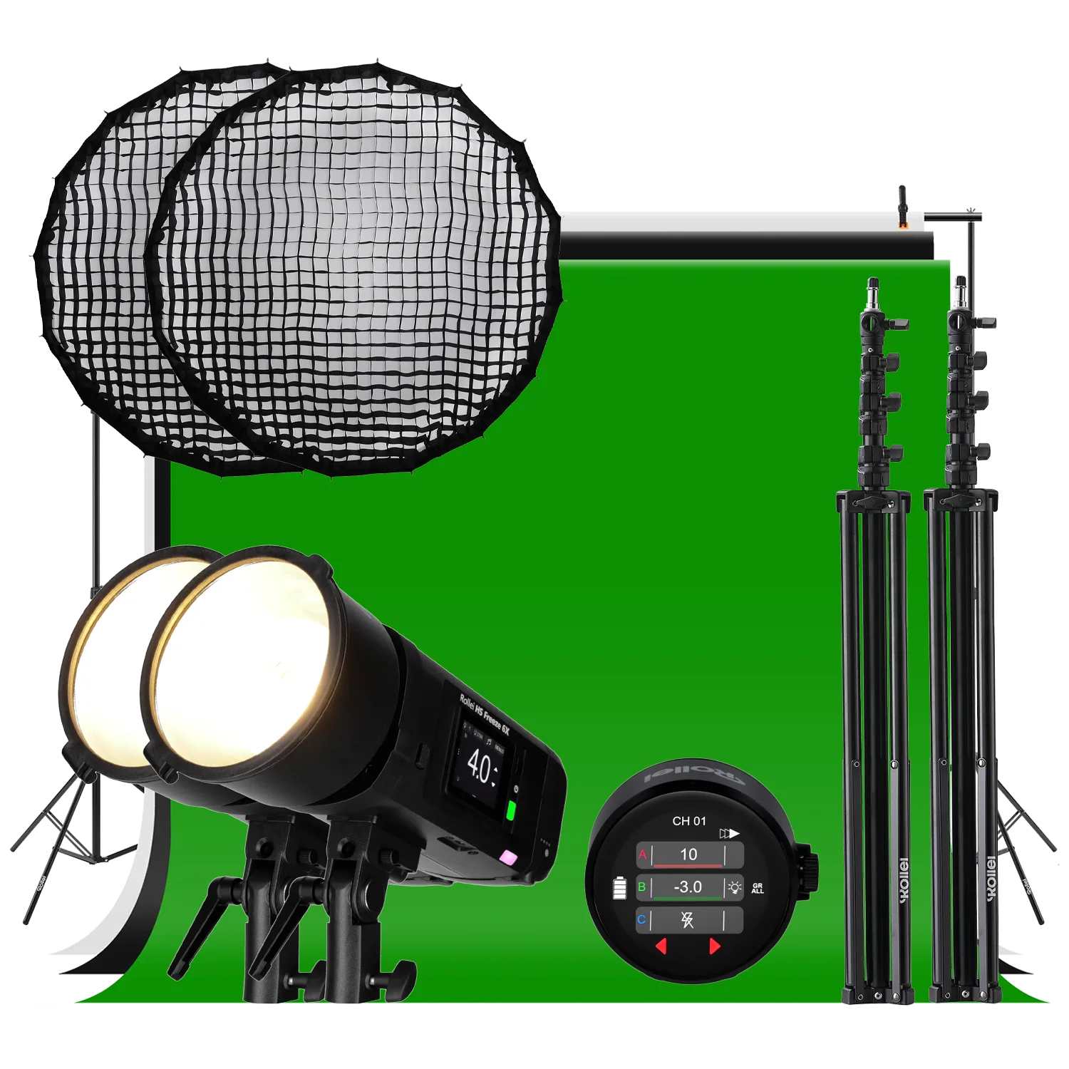 Studio Bundle HS Freeze 6X – Komplettset mit Softbox, Stativ & Funksender